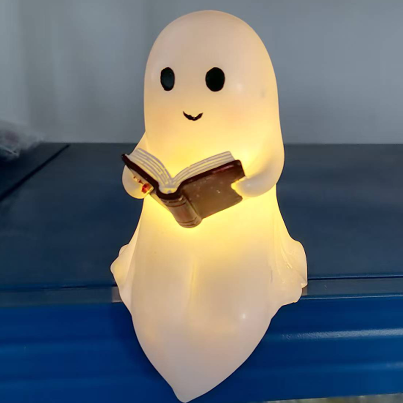 Resin Art Book - New Cute Ghost Reading Book Lamp