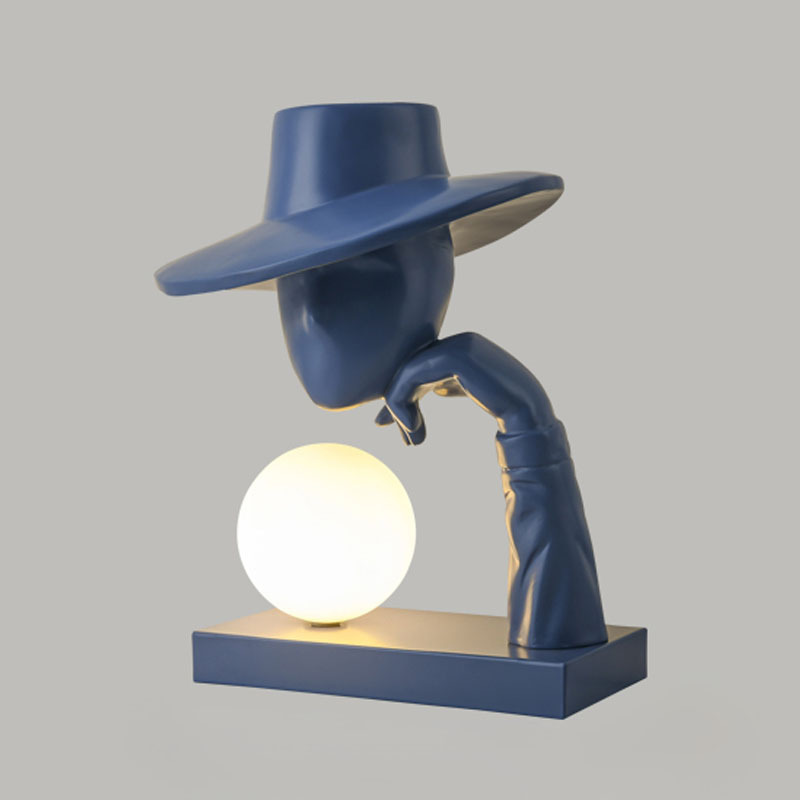 Resin Art Floor Design - Creative Humanoid Art Sculpture Desk Lamp