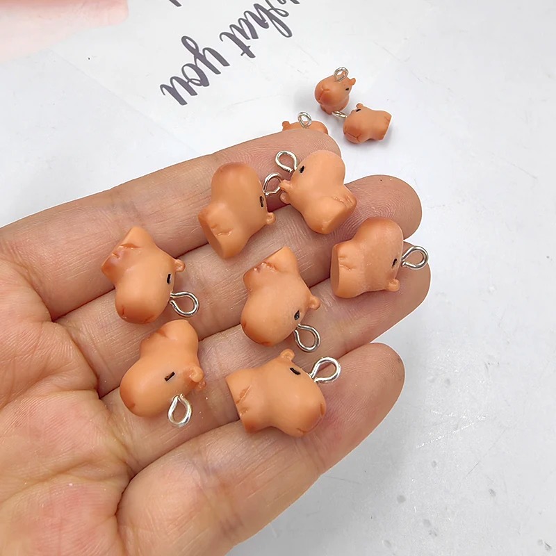 Resin Art Jewelry Kit - 10pcs Cute Small Capybara Charms for