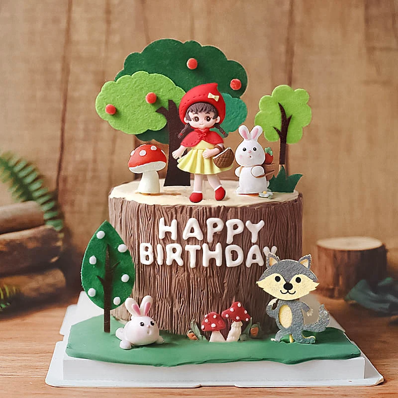 Resin Art Tree - Baking Cake Decoration Kids Girl Wolf