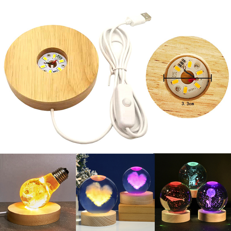 Resin Art Display Round Wood C - огляд і ціна Resin Art Light