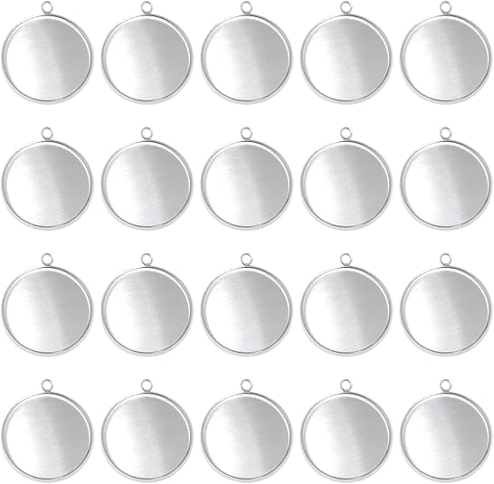 20 Pieces Stainless Steel Roun - огляд і ціна Resin Art Keychain