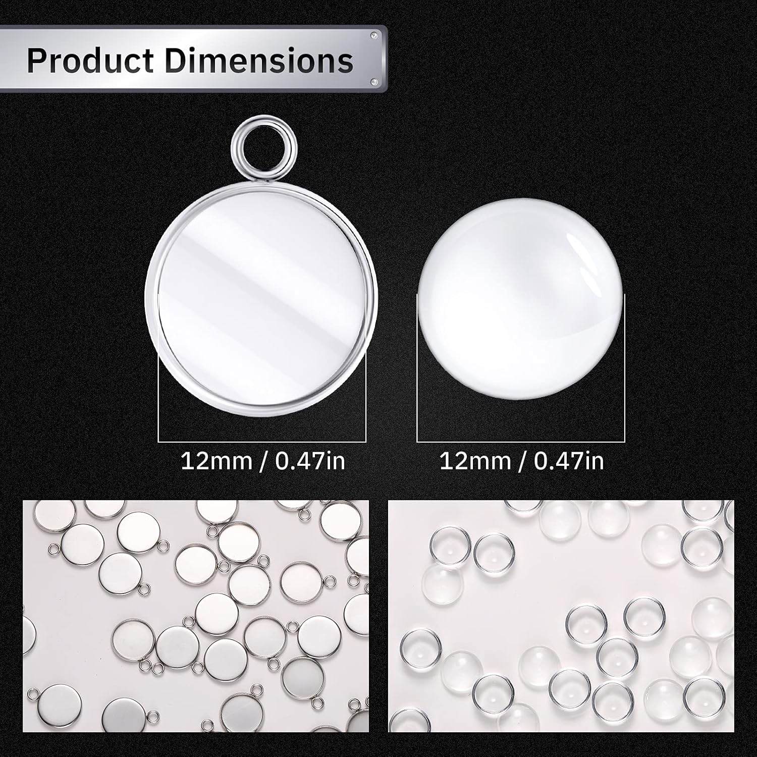 20 Pieces Stainless Steel Roun - огляд і ціна Resin Art Keychain