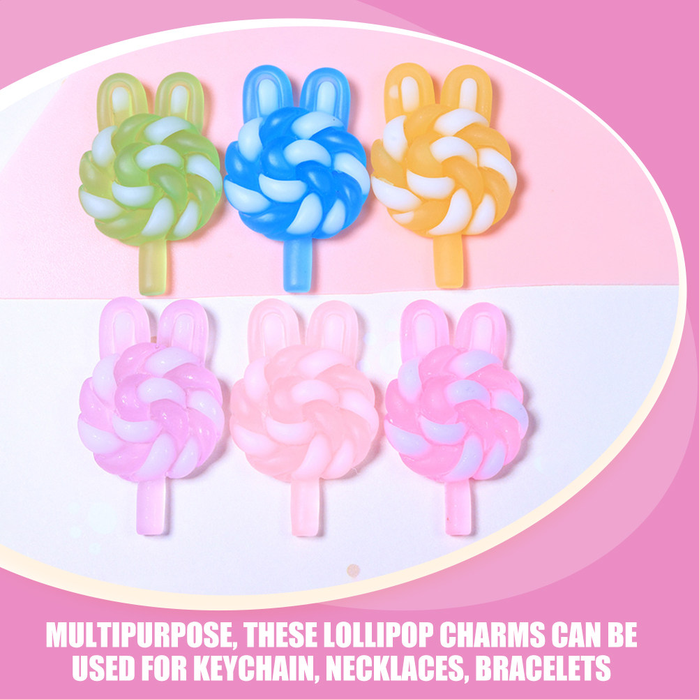 24Pcs Cute Cartoon Lollipop Ch - огляд і ціна Resin Art Keychain