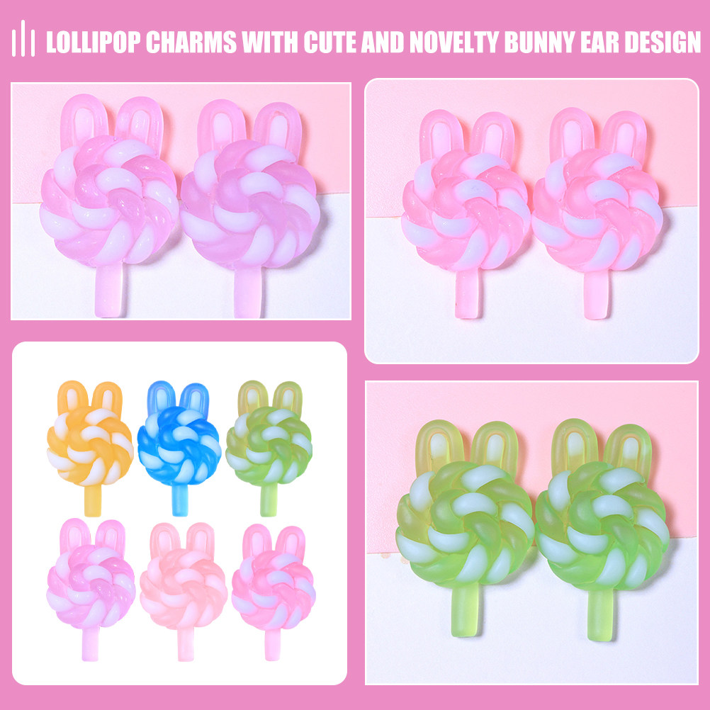24Pcs Cute Cartoon Lollipop Ch - огляд і ціна Resin Art Keychain