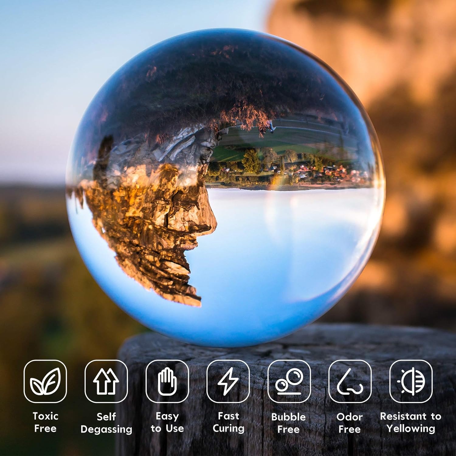 300g UV Resin Clear,Hard,Upgra - огляд і ціна Resin Art Stone