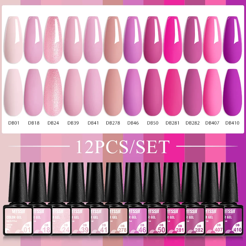 MTSSII 12Pcs/Set Nude Skin Col - огляд і ціна Uv Lamp Nail Resin