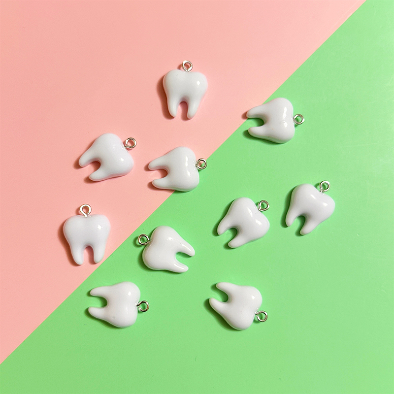 10pcs Cute White Teeth Resin P - огляд і ціна Resin Art Jewelry Kit