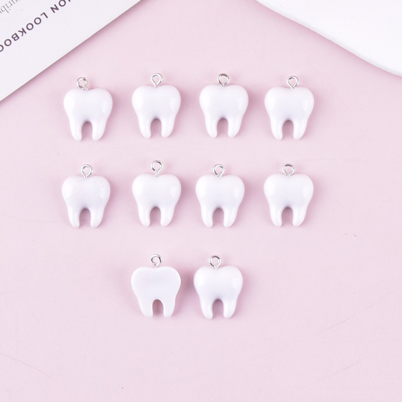 10pcs Cute White Teeth Resin P - огляд і ціна Resin Art Jewelry Kit