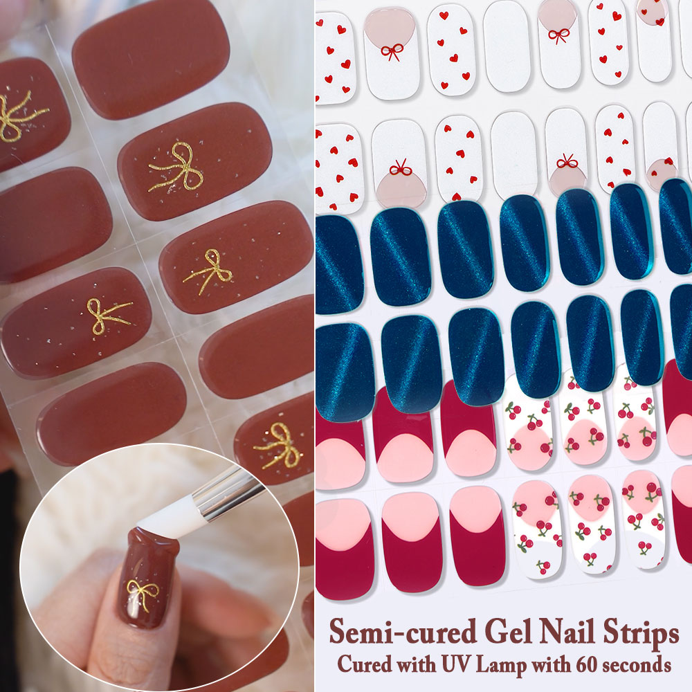 Semi-cured Gel Nail Strips 16  - огляд і ціна Uv Lamp Nail Resin