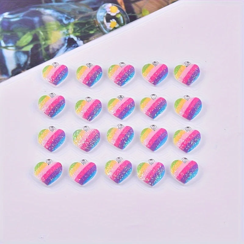10Pcs Colorful Heart Resin Cha - огляд і ціна Resin Art Jewelry Kit