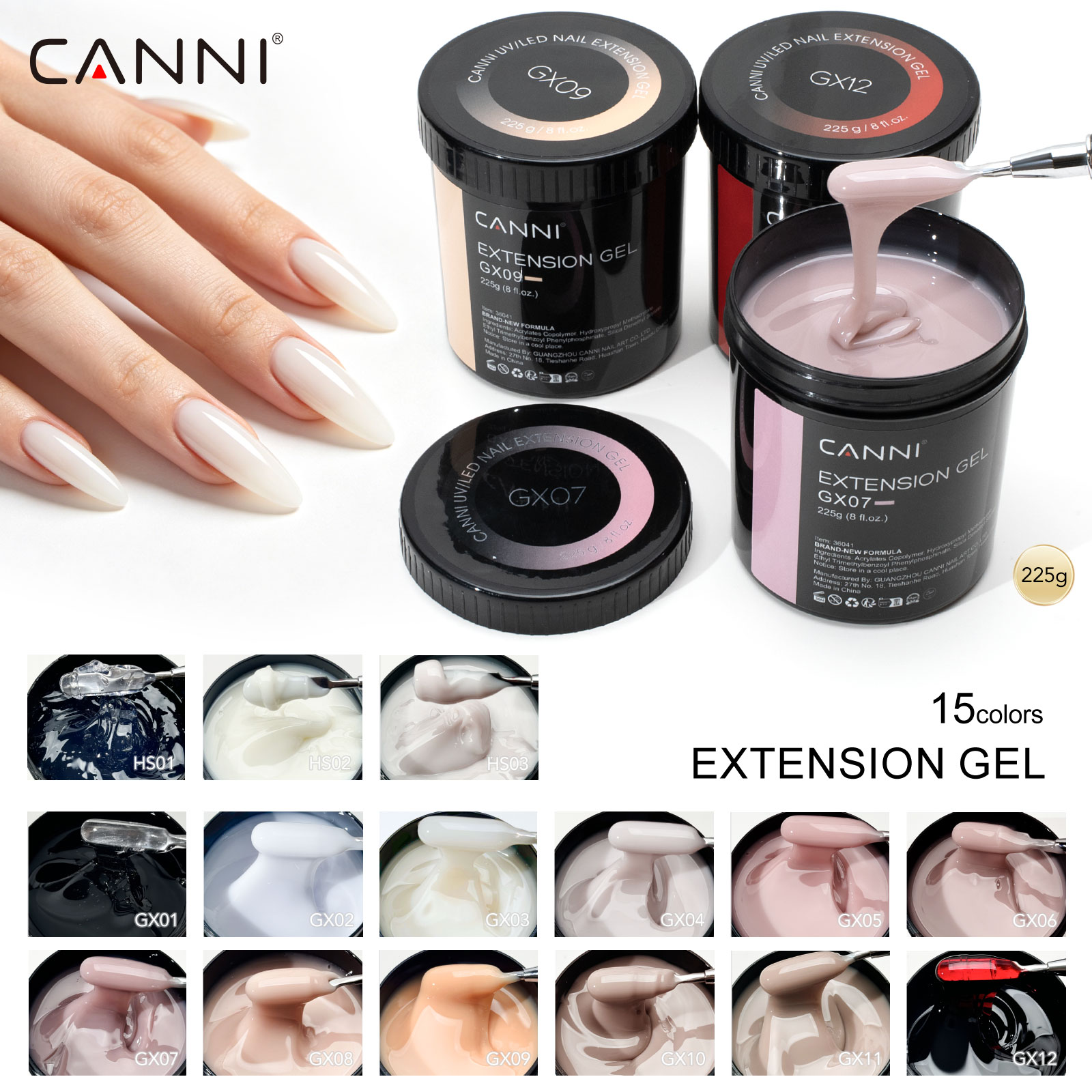 CANNI 225g Refillment Camoufla - огляд і ціна Uv Lamp Nail Resin