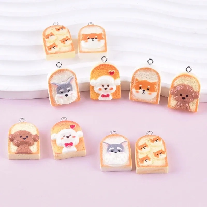 10Pcs Cute Toast Dog Resin Pen - огляд і ціна Resin Art Keychain