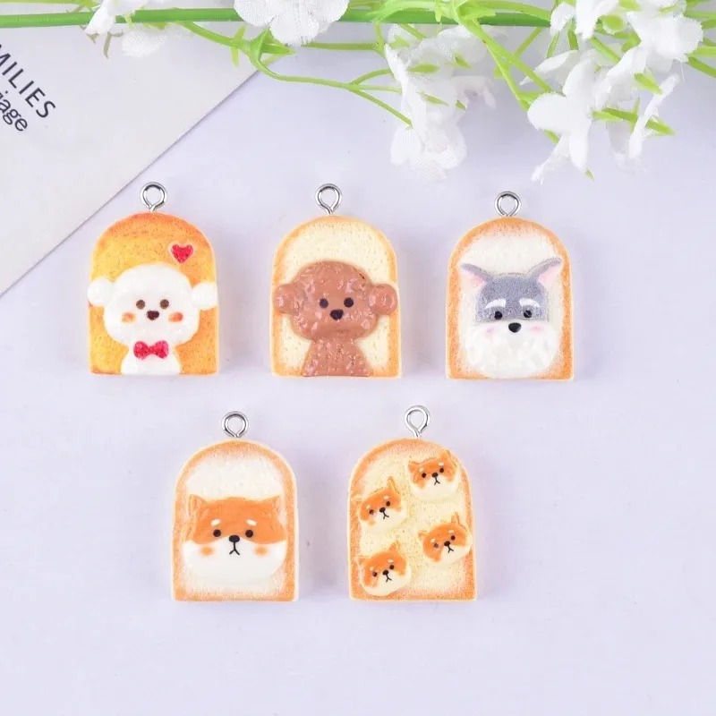 10Pcs Cute Toast Dog Resin Pen - огляд і ціна Resin Art Keychain
