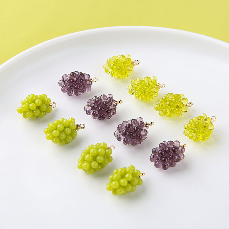 6pcs Cute Little Grapes Resin  - огляд і ціна Resin Art Jewelry Kit