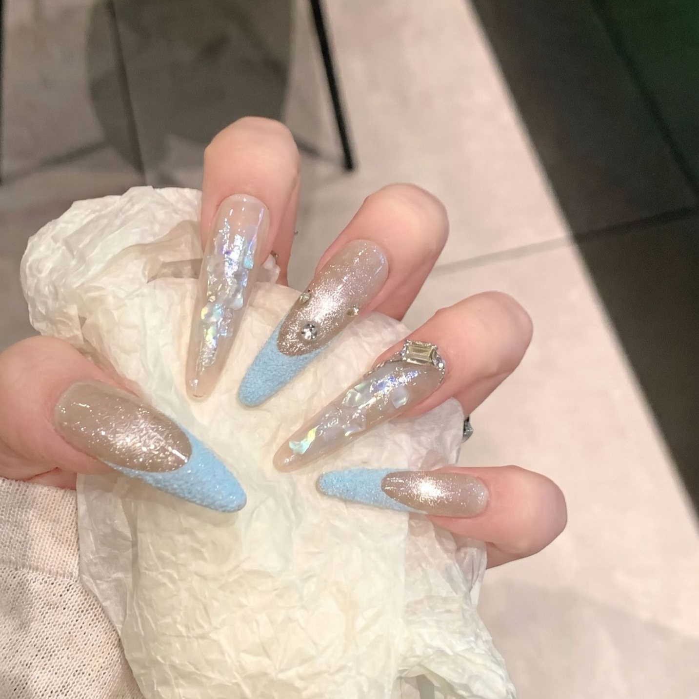 Press On Nails 10PCS Purple Fa - огляд і ціна Resin Art And Deco