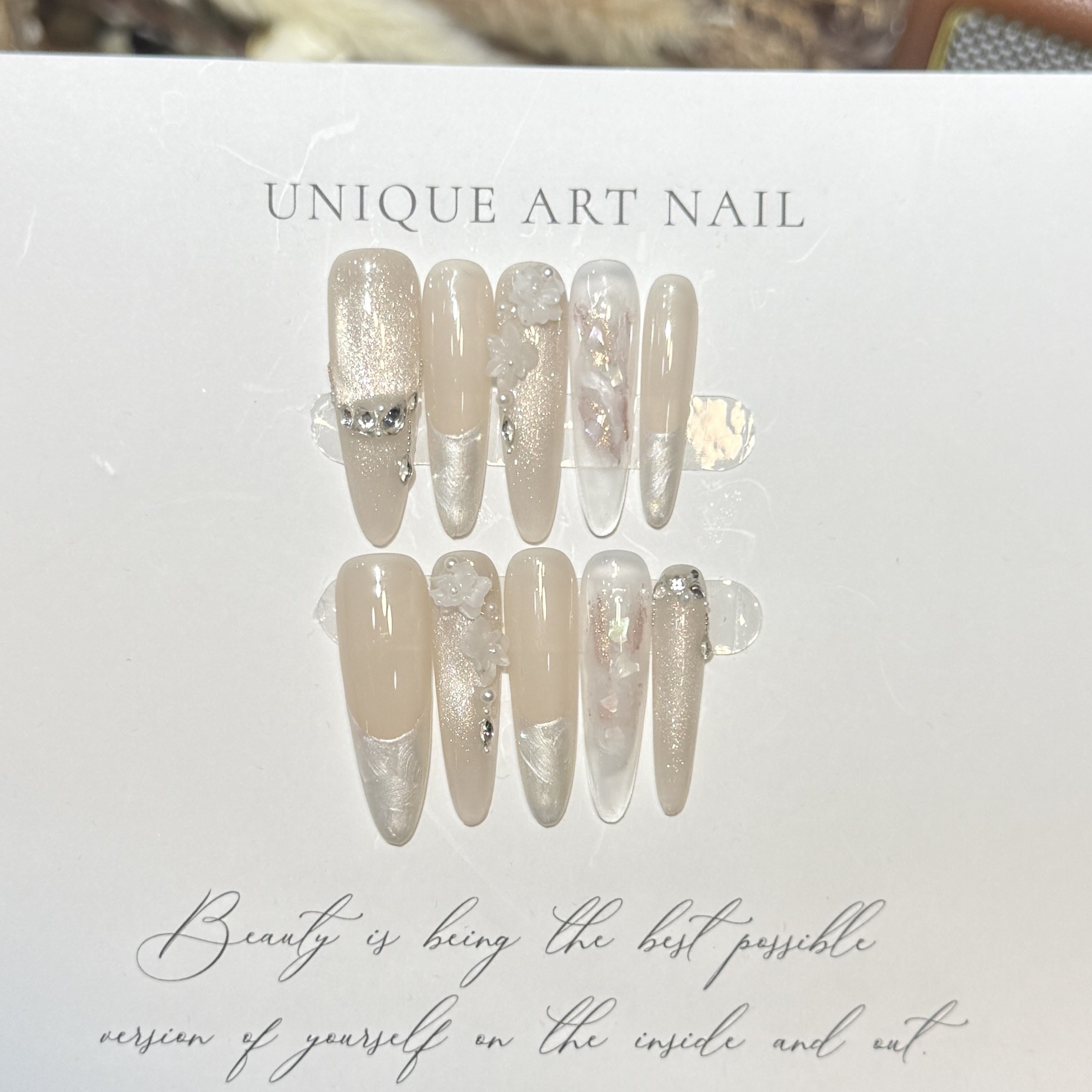 Press On Nails 10PCS Purple Fa - огляд і ціна Resin Art And Deco