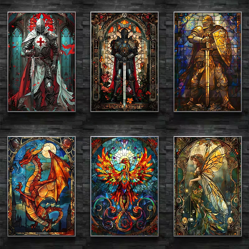 Fantasy Stained Glass Poster P - огляд і ціна Resin Art And Deco