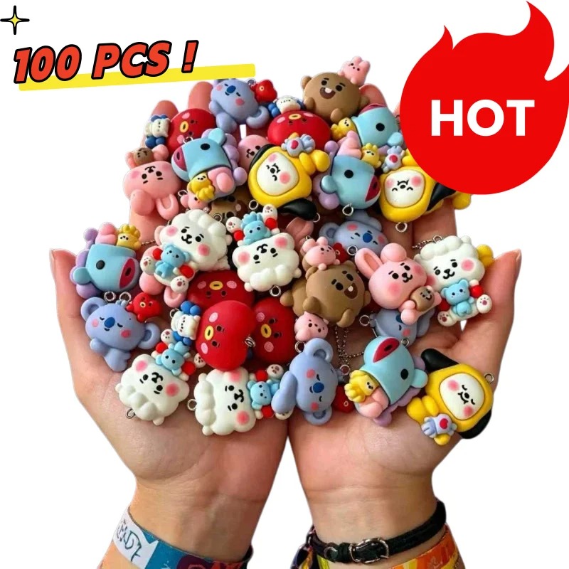 7pcs BT21 Resin Cartoon Charm  - огляд і ціна Resin Art Jewelry Kit