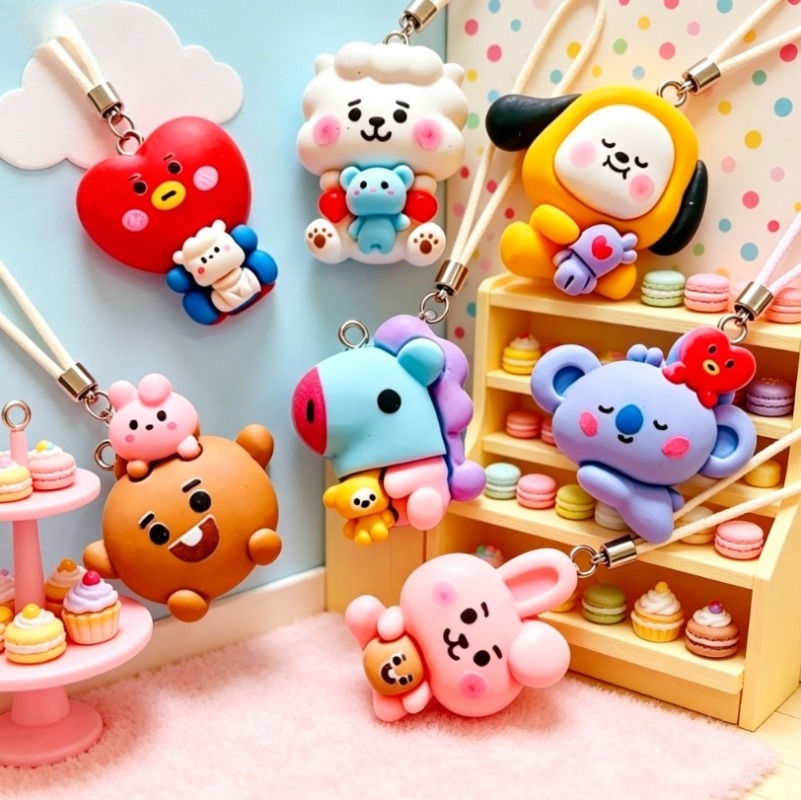 7pcs BT21 Resin Cartoon Charm  - огляд і ціна Resin Art Jewelry Kit