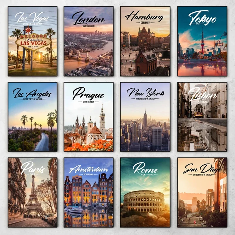 World Famous Cities Posters Lo - огляд і ціна Resin Art And Deco