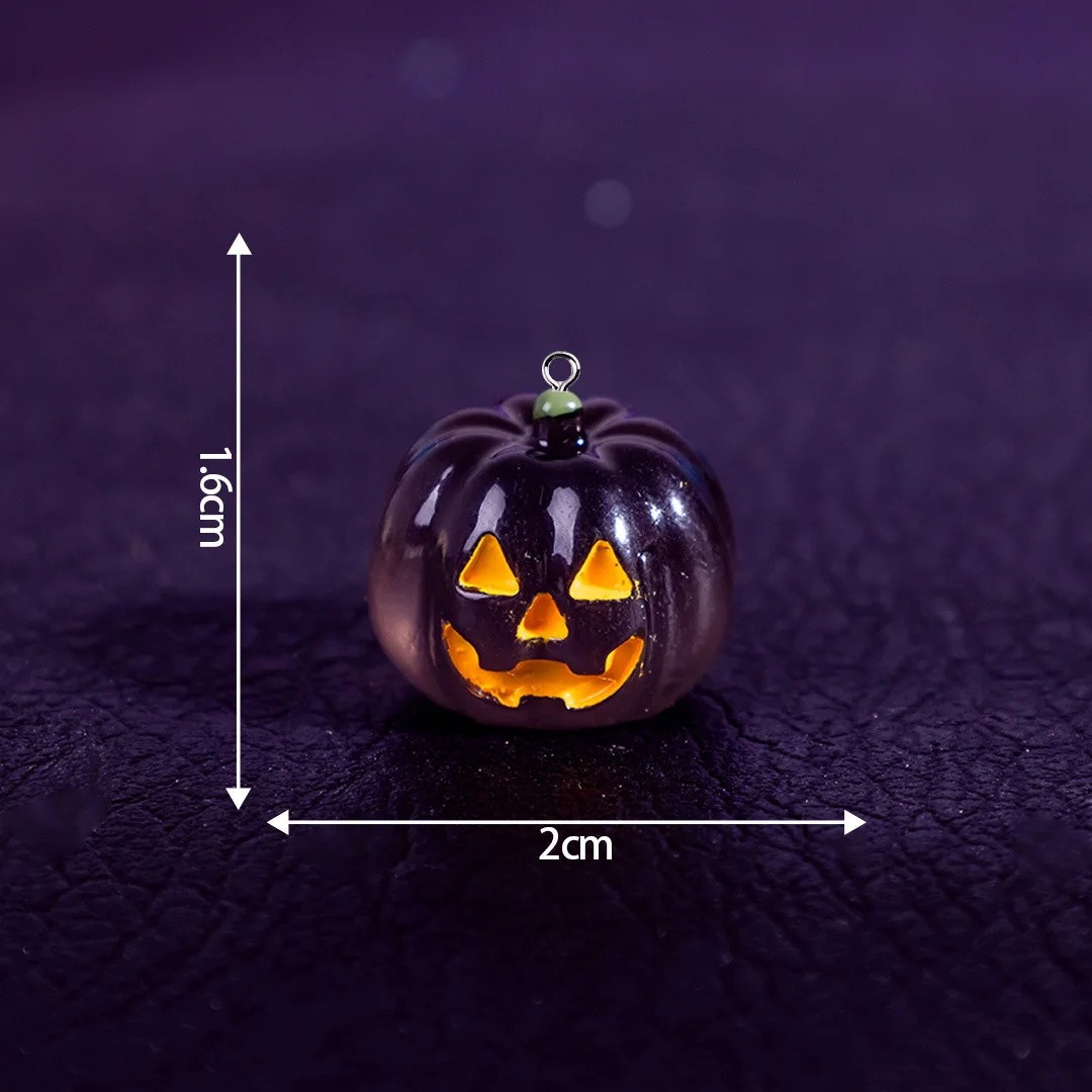 5Pcs Kawaii Luminous Pumpkin R - огляд і ціна Resin Art Keychain