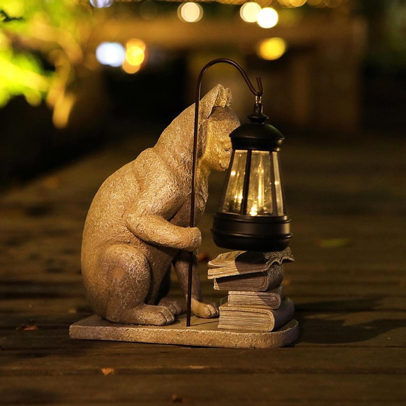 Cat Solar Garden Mini Statue S - огляд і ціна Resin Art Light