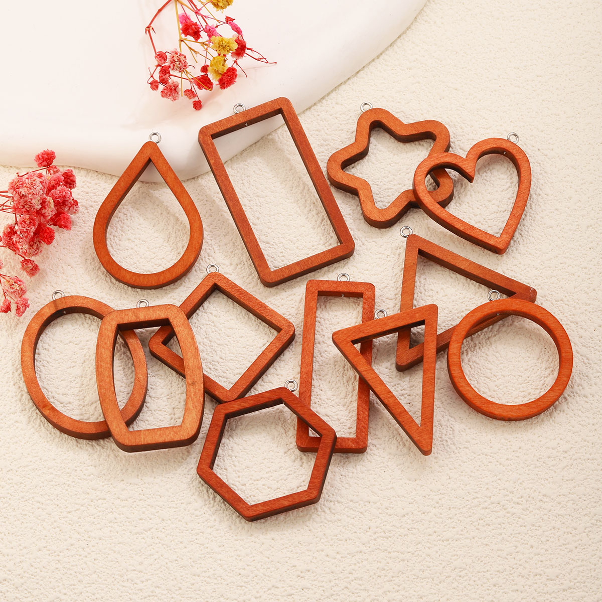 10PCS Triangle Rectangle Wood  - огляд і ціна Resin Art Jewelry Kit