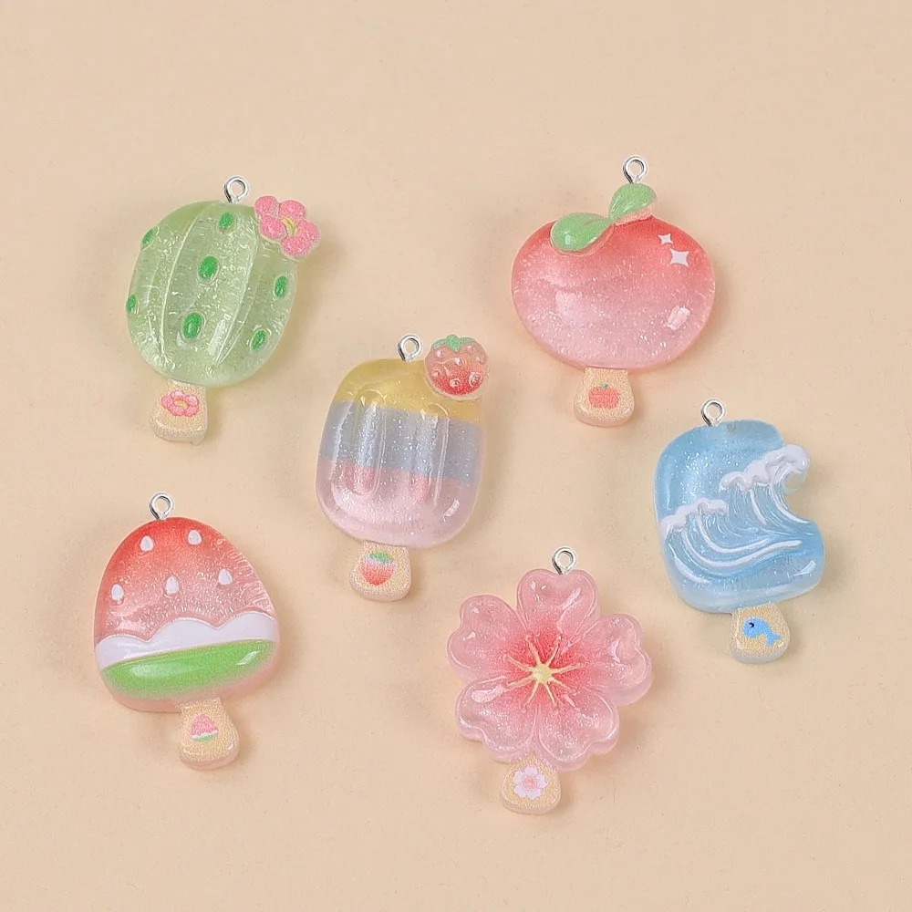 10Pcs Kawaii Summer Popsicle R - огляд і ціна Resin Art And Deco