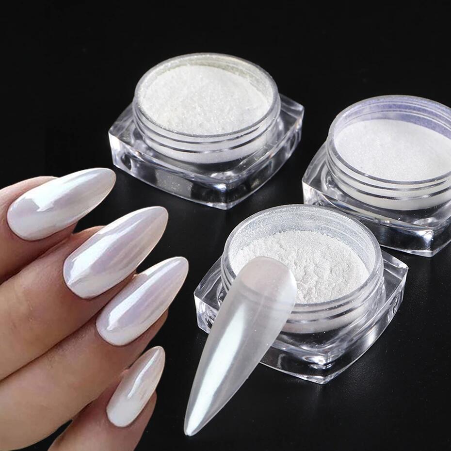 Moonlight Pearl White Nails Gl - огляд і ціна Pearl Powder Resin